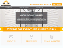 Tablet Screenshot of elitestoragecenters.com